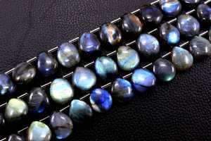 Haute qualité 16 pièces bleu feu naturel Labradorite pierres précieuses lisse poire forme Briolette perles pour la fabrication de bijoux - Product Image 5