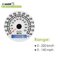 Speedometer GPS listrik 85mm, layar ganda KMH MPH wajah putih