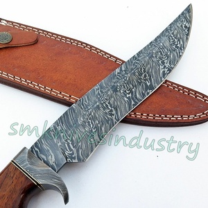 Damascus Knife Custom Handmade ROSE WOOD Handle Beautiful Knife <b>Fire</b> Pattern (smk1558) - Product Image 2