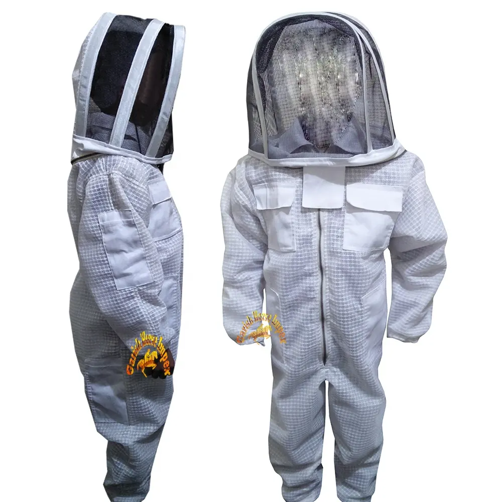 Full Body Kids Beekeeper Suit 3 Three Layer Mesh Full Ventilated Beekeeper Breathable Suit Fencing Veil Hood Ultra Breeze