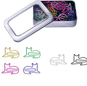 60pcs dễ thương động vật mèo hình dạng giấy <span class=keywords><strong>clip</strong></span> cho vật tư văn phòng và quà tặng - Product Image 4
