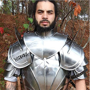 Medieval Warrior Pauldron Steel Armor Shoulder Protector <b>Costume</b> - Product Image 3