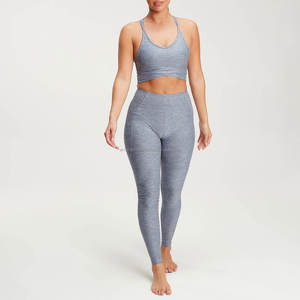 Conjunto Deportivo de Alta Calidad para Mujer, Talla Grande, Ajustable, Top Corto Deportivo, Transpirable, Elástico en Cuatro Direcciones, Ropa Deportiva Activa - Product Image 6