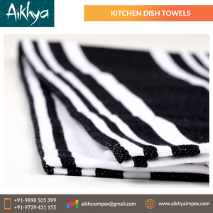 ผ้าขนหนูสำหรับเช็ดจานสีดำทำจากผ้าฝ้ายออร์แกนิคทำจาก100% ขายดีในตลาด - Product Image 3