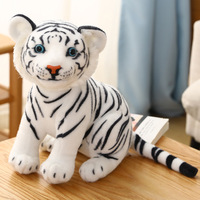 Tigre artificiel en peluche douce marron et blanc, meilleur cadeau, jouet, fournisseur en gros, jouets de bonne qualité