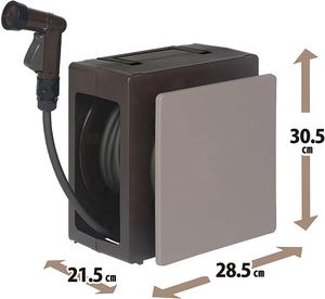 Ensemble de bobine de tuyau léger portable de 20 mètres avec mini pulvérisateur marron 3L outils de jardinage en plastique pour un usage familial - Product Image 4