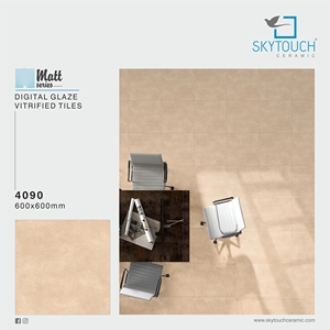 Buena calidad 600x600mm Suelo Mate Cerámica Cuerpo Azulejo Alfombra Azulejo de piso estándar de fabricante indio y exportador - Product Image 5