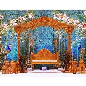 ชุดตกแต่งงานแต่งงานสุดหรู แกรนด์ ซันจีต์ แอนด์ เมเฮนดี ฟังก์ชั่น สวิง เดคคอร์ ผู้ผลิตชิงช้าตกแต่งงานแต่งงานสุดพิเศษ ชุดตกแต่งเวทีเมเฮนดีสุดน่ารัก - Product Image 1