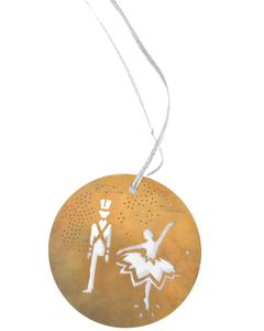 WOOD ROUND METAL HANGING ORNAMENT HIGH QUALITY WOODEN BEST SELLING CHRISTMAS <b>TREE</b> DECORATION - Product Image 1