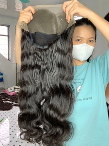 Body Wave Wig Natural Color Transparent <b>Lace</b> HD <b>Lace</b> Wigs Body Wave 24Inch <b>Black</b> Color High Quality - Product Image 5