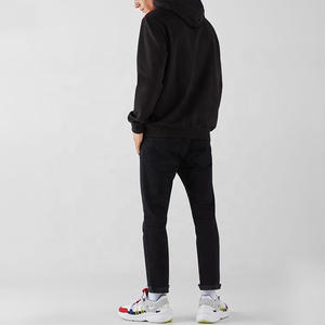 Sweat à capuche avec cordons pour garçons, chandail blanc de haute qualité avec manches irrégulières, couleur unie - Product Image 6