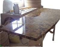 Plateau de table basse en pierres semi-précieuses, fabricant indien, luxe abondant, moderne, écologique, antidérapant, mobilier pour la maison