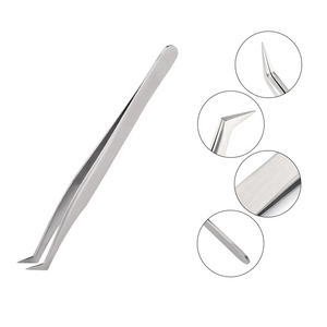 Pinzas para Extensión de Pestañas de Primera Calidad con Punta Nano Renovable, Marca Privada, 90 Grados, Punta Suave, Acero Inoxidable, 10 mm - Product Image 2