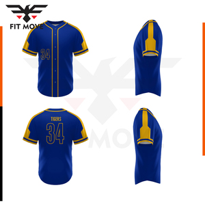 Vente en gros de maillots de baseball à boutons complets à bas prix vêtements de baseball respirants maillots de baseball au meilleur design avec personnalisation - Product Image 6