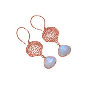 Boucles d'oreilles rares en argent sterling 925 pierres précieuses multi-formes plaqué or rose papillon cadeau de mariage à la mode pour les femmes - Product Image 4