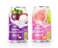 Pure Mangosteen Sap Tropisch Fruitdrankje Gesteriliseerd Versgeperst 330ml Blik Bulk Leverancier Private Label Fabriek ISO