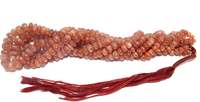 Batu Permata Sunstone Halus Bentuk Bulat Warna Oranye Manik-Manik untuk Pembuatan Perhiasan Harga Per Karat Alami Kualitas Bagus 5mmx10mm