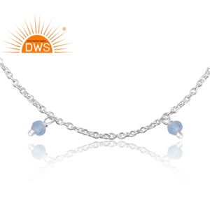 Pulsera de Plata de Ley 925 con Cuentas de Apatita Natural, Diseño Moderno 2026, para Mujer, Fabricante de Joyería - Product Image 2