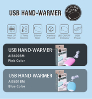 Gadget USB de haute qualité en caoutchouc doux réutilisable et chauffe-mains USB électrique PC en stock cadeau promotionnel