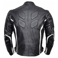 Blouson moto en cuir de vache véritable Monster avec protections homologuées CE