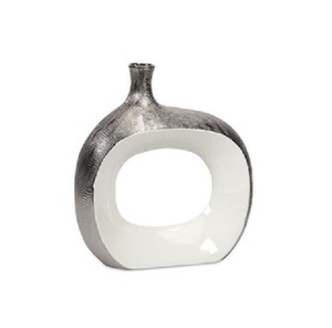 Vase à fleurs de sol en métal nickelé fait main personnalisé, écologique, luxueux, martelé, décoratif, designs élégants, vente en gros - Product Image 2