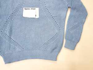 Overstock Apparel Branded Labels Women Ladies <b>Pullovers</b> <b>Jumper</b> Long Sleeve Sweater Crew Neck Casual Summer 100% Cotton - Product Image 2