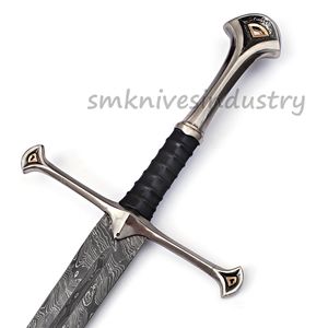 Espada de El Señor de los Anillos, Hermosa Espada de Batalla de un Solo Lado con Recubrimiento de Damasco y Funda (Smk1955) - Product Image 4