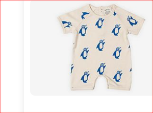 Barboteuse à demi-manches pour bébé, en coton, avec jambe et main - Product Image 2