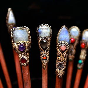 Gel para el pelo con control de bordes, 24 horas, 5mm, arcilla polimérica, rebanadas, cristal, piedras curativas, manualidades, varita de corazón senil - Product Image 2