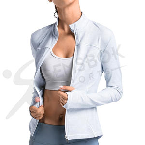 Veste de survêtement à fermeture éclair pour femme, vêtements d'activité à fermeture éclair complète, confortable, Fitness et Yoga, vêtements de sport respirants - Product Image 2
