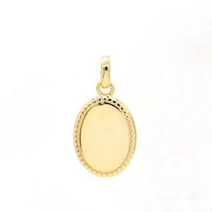 Bijoux en argent Sterling 925, pendentifs gravés, breloques ovales simples, vierges, pour femmes - Product Image 3