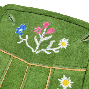 Traje de Oktoberfest de Cuero de Lujo para Mujer, Disfraz Tradicional para Adultos (Lederhosen Bávaro para la Fiesta de la Cerveza Alemana) - Product Image 2