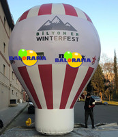 Ballon publicitaire gonflable de haute qualité pour toit, 6 mètres, diamètre 4 mètres, garantie de 2 ans, couleur optionnelle, impression numérique