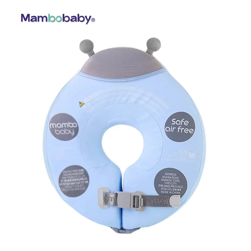Mambobaby Not Inflatable Baby Neck Swim Float Swimming Ring Infant Pool Bath Tube Water Floats Toys for Toddlers Kids