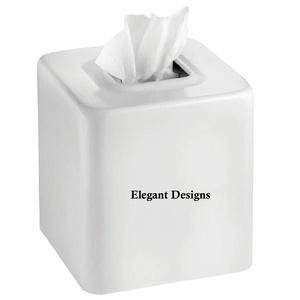 Boîte à mouchoirs rectangulaire faite à la main de qualité supérieure nickelée support décoratif de mariage et de fête - Product Image 3