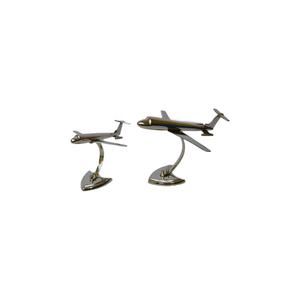 Mesa de diseño de Metal y latón brillante, decoración con forma de avión para el hogar y la Oficina - Product Image 3