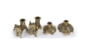 CROCODILE EN LAITON BOUGEOIR À MAIN UNIQUE Par BRASSWORLD INDIA - Product Image 5
