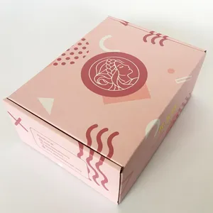 Kleine Versand boxen Niedliche Versand boxen in rosa Farben für Haar verlängerung verpackungen