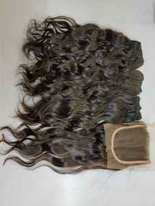 Paquetes de trama virgen cruda humana 100% personalizados Cierres frontales 7x7 Extensiones de cabello con estilo de doble dibujado de proveedor de fábrica - Product Image 4