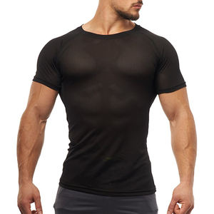 Camiseta Deportiva de Alta Calidad, Transpirable y Ecológica, de Algodón/Fibra de Bambú, Talla Grande para Hombre, con Logotipo Personalizado Impreso - Product Image 6