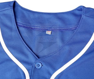 Camiseta de béisbol con botones en azul y negro para hombre con logotipo personalizado, ropa deportiva transpirable de manga corta, camiseta lisa en blanco, conjunto de talla grande - Product Image 4