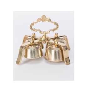 Campana de mano de latón con Cruz para iglesia, suministros de Iglesia, Brassworld, suministros funerarios de la India - Product Image 6