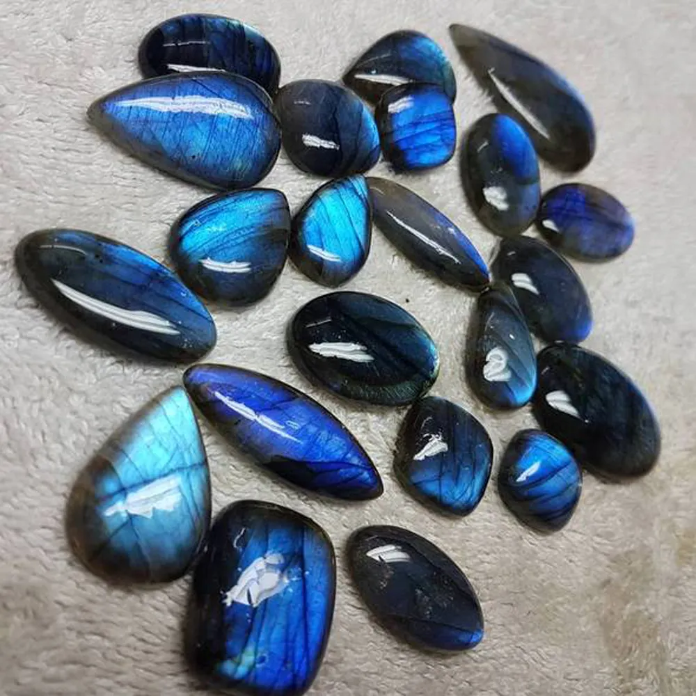 Labradorite Cabochon Round, Top Quality Natural Loose Gemstone Calibrated Cabochons