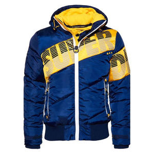 Veste matelassée légère en nylon/polyester personnalisée unisexe Veste bombardier coupe-vent régulière pour hommes à la mode High Street - Product Image 1