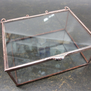 Trendy ROSE GOLD <b>Glass</b> <b>Box</b> | 4x6 Photo <b>Box</b> with USB Slot | Proof Print Packaging | Photographer Gifts for Clients - Product Image 1