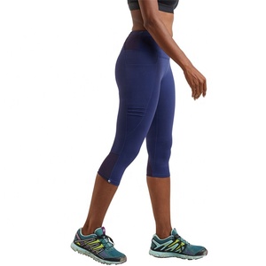 Pantalones de Yoga Capri de Diseño Personalizado para Mujer, Cintura Alta, Transpirables, de Secado Rápido, para Entrenamiento, Gimnasio, Ejercicio, Correr - Product Image 3