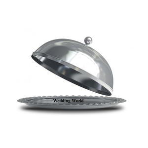 Dôme alimentaire de luxe en métal Qualité supérieure fait à la main Plat alimentaire de créateur Forme ronde Classique Élégant Vente en gros Dôme alimentaire - Product Image 5