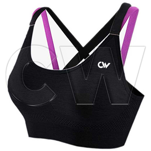 Top Vente Solide Couleur Haute Qualité Dos Bandes Conception Yoga Et Sport Soutien-Gorge Pour Les Femmes - Product Image 3