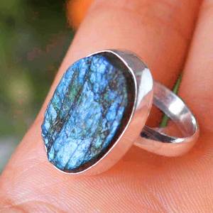 Cabochons de Labradorite violette formes de pierre Druzy Agate de lune et breloques de canal pour la fabrication de bijoux de mariage Labradorite brute Jaipur - Product Image 6