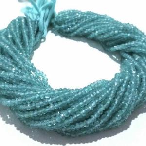 Haute qualité 3mm naturel bleu apatite facettes Rondelle perles brin perles de pierres précieuses en vrac pour Bracelet collier fournisseur de bijoux - Product Image 2